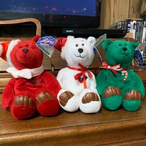 Three adorable holiday bears
